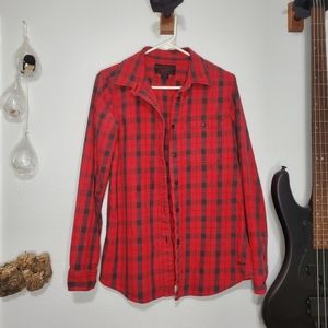 Filson Red 100% Cotton Flannel Women's M